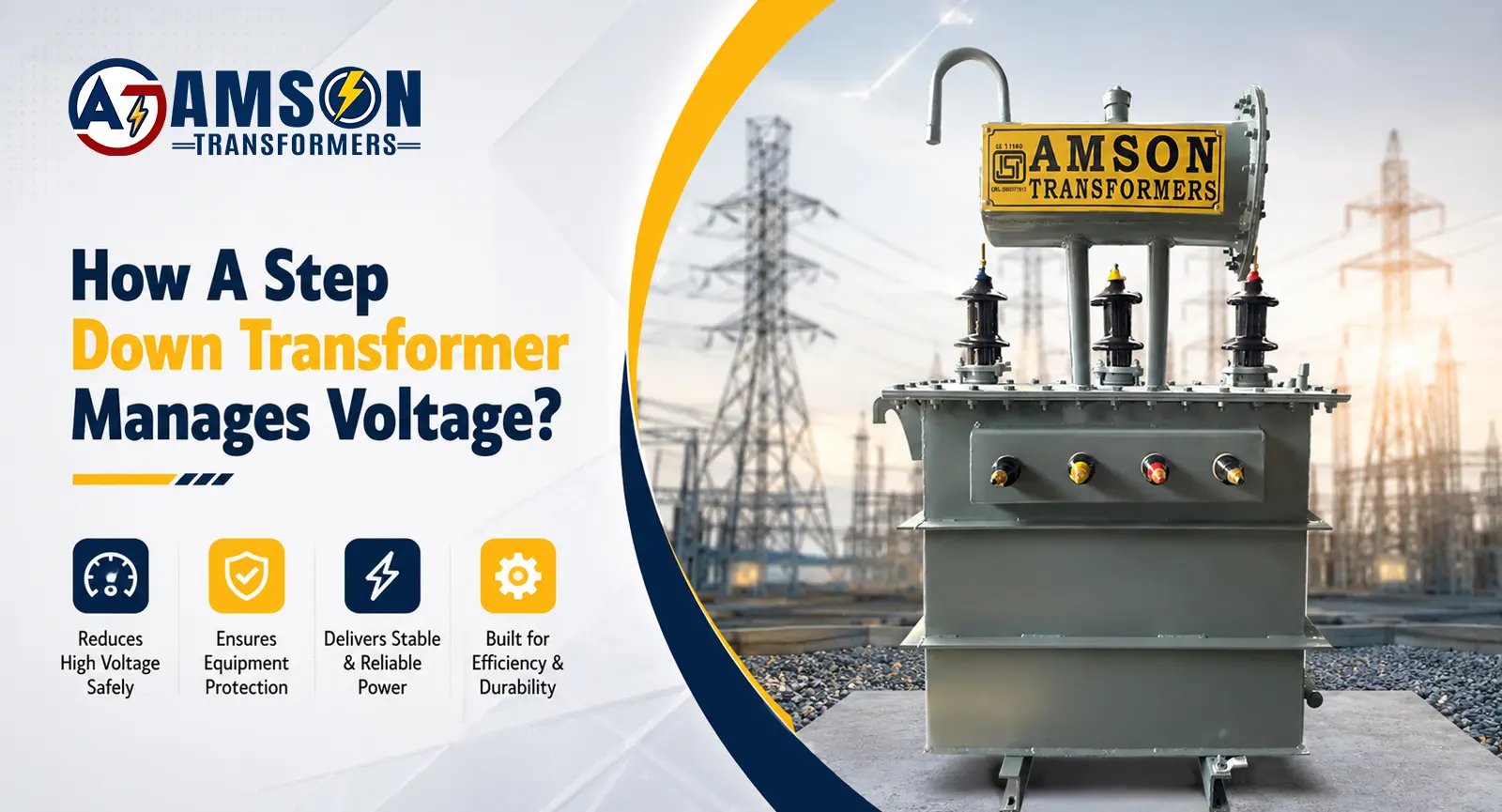 How a Step Down Transformer Prevents Industrial Voltage Spikes?, Amson Transformers